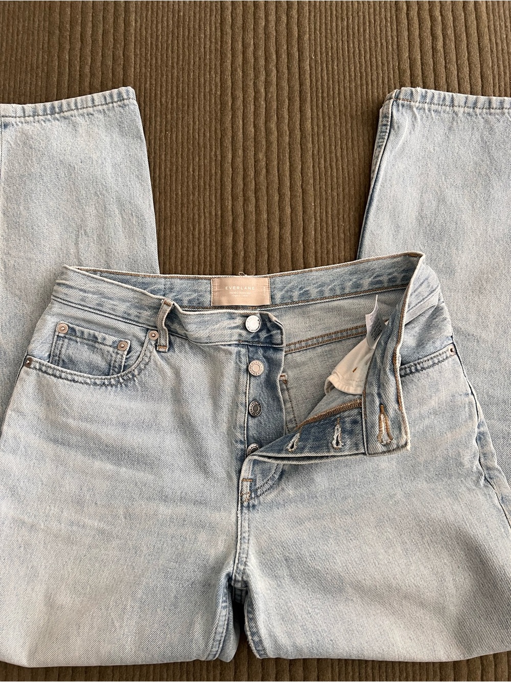 Light Wash Button-Fly Everlane Jeans